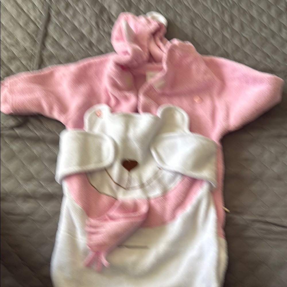 Avon Pink and White Bear Bodysuit